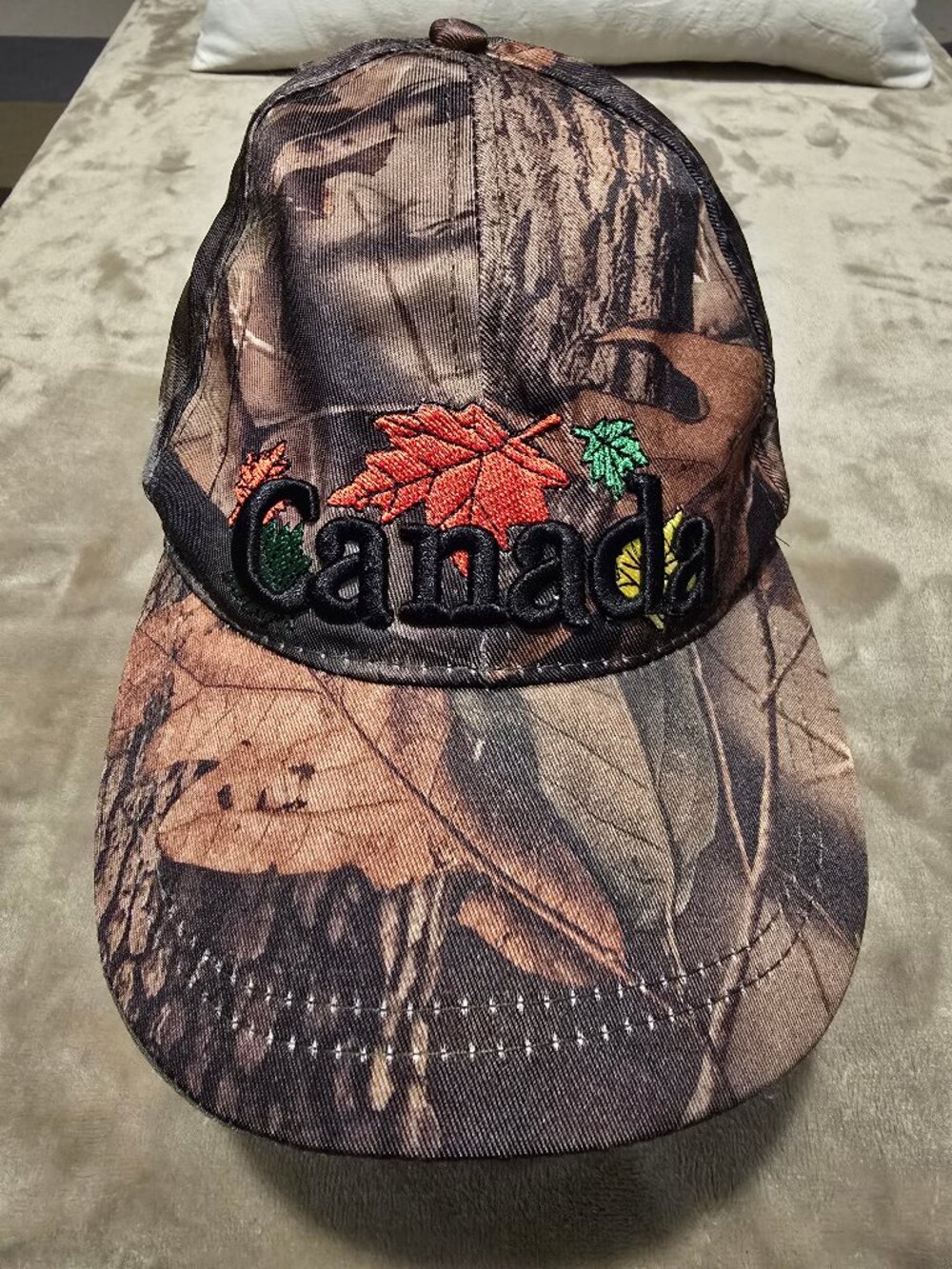 Canada Maple Leaf Camo Baseball Hat Adjustable Camouflage Cap